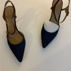 Ann Taylor Denim and Brown Heels
